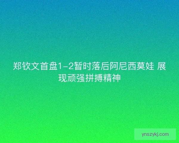 郑钦文首盘1-2暂时落后阿尼西莫娃 展现顽强拼搏精神